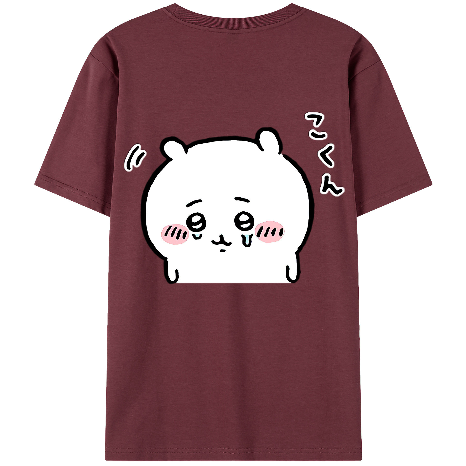 （画像用） ちいかわ ちいかわ Chii-kawa chiikawa 綿100％半袖Tシャツ（背面プリント）